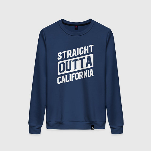 Женский свитшот Прямиком из Калифорнии / Тёмно-синий – фото 1