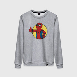 Свитшот хлопковый женский Cool Spider-man, цвет: меланж