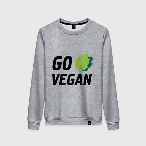 Женский свитшот Go vegan / Меланж – фото 1