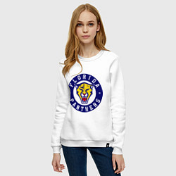Свитшот хлопковый женский HC Florida Panthers, цвет: белый — фото 2