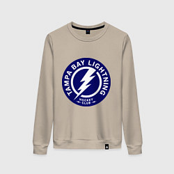 Свитшот хлопковый женский HC Tampa Bay Lightning, цвет: миндальный