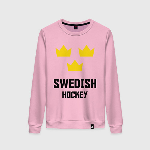 Женский свитшот Swedish Hockey / Светло-розовый – фото 1