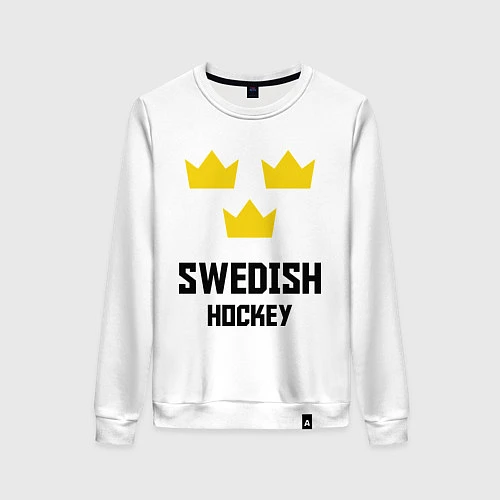 Женский свитшот Swedish Hockey / Белый – фото 1