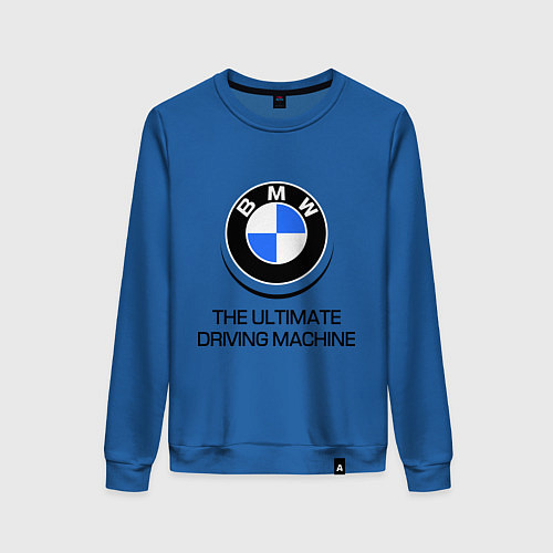 Женский свитшот BMW Driving Machine / Синий – фото 1