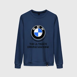 Свитшот хлопковый женский BMW Driving Machine, цвет: тёмно-синий