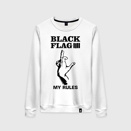 Женский свитшот Black flag / Белый – фото 1