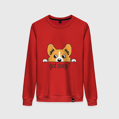 Женский свитшот Got Corgi / Красный – фото 1