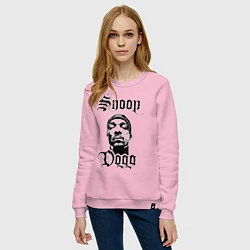 Свитшот хлопковый женский Snoop Dogg Face, цвет: светло-розовый — фото 2