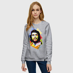 Свитшот хлопковый женский Che Guevara Art, цвет: меланж — фото 2