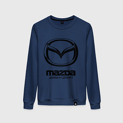 Свитшот хлопковый женский Mazda Zoom-Zoom, цвет: тёмно-синий