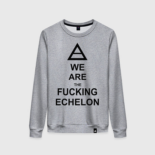 Женский свитшот We are the fucking echelon / Меланж – фото 1