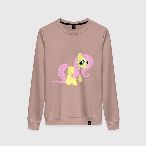 Женский свитшот Пони пегас Флаттершай / Пыльно-розовый – фото 1
