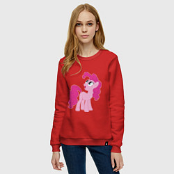 Свитшот хлопковый женский Пони Пинки Пай, цвет: красный — фото 2