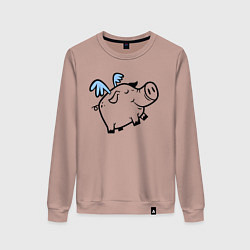 Женский свитшот Крылатый поросёнок