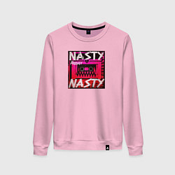 Свитшот хлопковый женский The Prodigy: Nasty, цвет: светло-розовый
