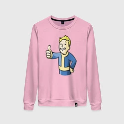 Свитшот хлопковый женский Fallout vault boy, цвет: светло-розовый