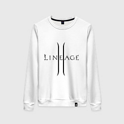 Свитшот хлопковый женский Lineage logo, цвет: белый