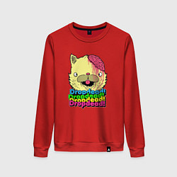 Свитшот хлопковый женский Dropdead Kitty, цвет: красный