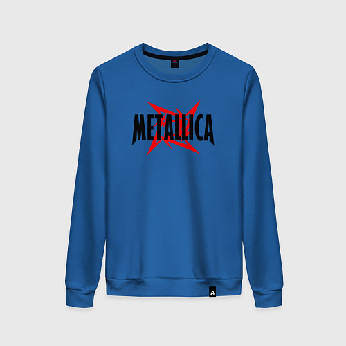 Женский свитшот Metallica logo / Синий – фото 1