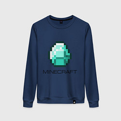 Свитшот хлопковый женский Minecraft Diamond, цвет: тёмно-синий
