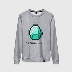 Свитшот хлопковый женский Minecraft Diamond, цвет: меланж