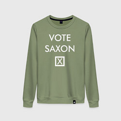 Свитшот хлопковый женский Vote Saxon, цвет: авокадо