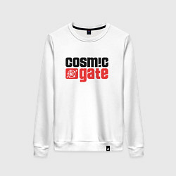 Свитшот хлопковый женский Cosmic Gate, цвет: белый