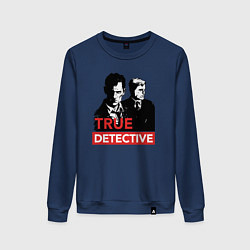 Свитшот хлопковый женский True Detective, цвет: тёмно-синий