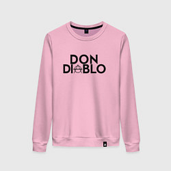 Свитшот хлопковый женский Don Diablo, цвет: светло-розовый