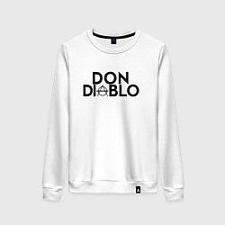 Свитшот хлопковый женский Don Diablo, цвет: белый