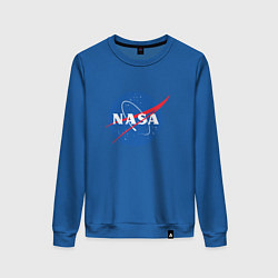 Свитшот хлопковый женский NASA: Logo, цвет: синий