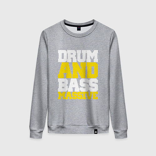 Женский свитшот DRUM AND BASS MASSIVE / Меланж – фото 1