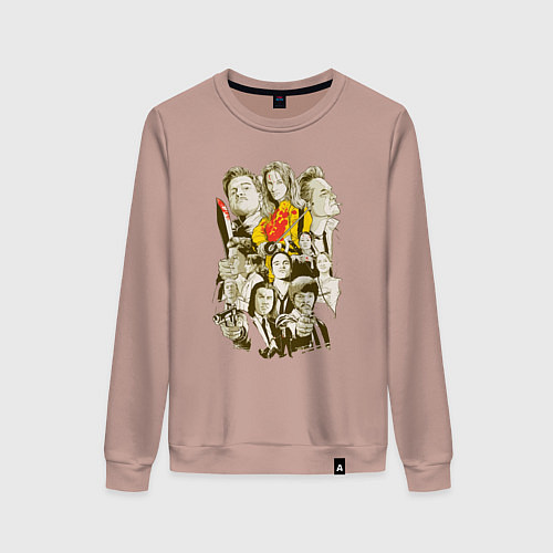 Женский свитшот Герои Тарантино / Пыльно-розовый – фото 1