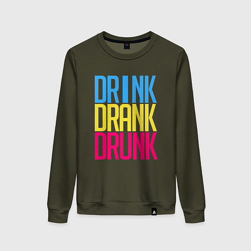 Женский свитшот Drink Drank Drunk / Хаки – фото 1