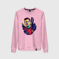 Свитшот хлопковый женский Messi Art, цвет: светло-розовый
