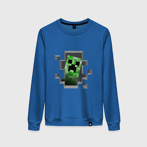 Женский свитшот Creeper Inside / Синий – фото 1