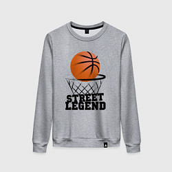 Свитшот хлопковый женский Баскетбол, цвет: меланж