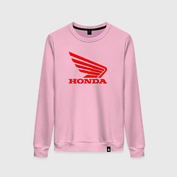 Свитшот хлопковый женский Honda Red, цвет: светло-розовый