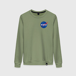 Свитшот хлопковый женский NASA, цвет: авокадо
