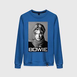Свитшот хлопковый женский Bowie Legend, цвет: синий
