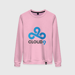 Свитшот хлопковый женский Cloud9, цвет: светло-розовый