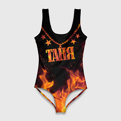 Женский купальник-боди Таня - кулон на цепи в огне