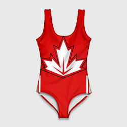 Женский купальник-боди Сборная Канады: домашняя форма