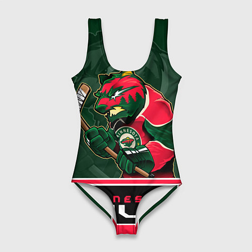 Женский купальник-боди Minnesota Wild / 3D-принт – фото 1