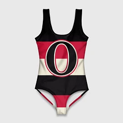 Купальник-боди 3D женский Ottawa Senators O, цвет: 3D-принт