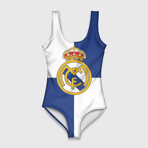 Женский купальник-боди Real Madrid: Blue style / 3D-принт – фото 1