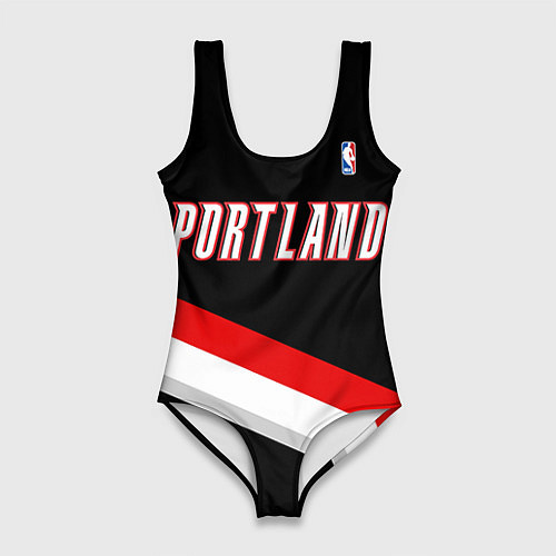 Женский купальник-боди Portland Trail Blazers / 3D-принт – фото 1