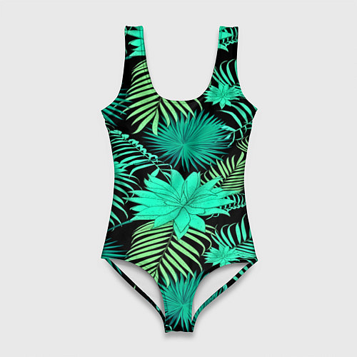 Женский купальник-боди Tropical pattern / 3D-принт – фото 1