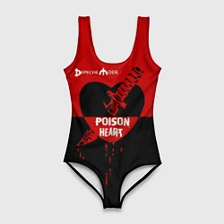 Купальник-боди 3D женский Poison heart, цвет: 3D-принт