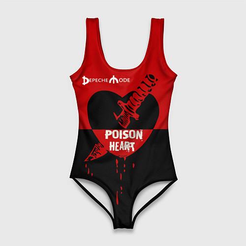 Женский купальник-боди Poison heart / 3D-принт – фото 1
